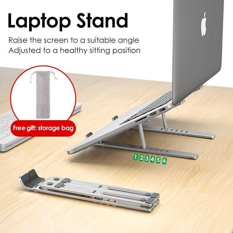 X Style Laptop Riser | Adjustable Aluminum Stand for Desks