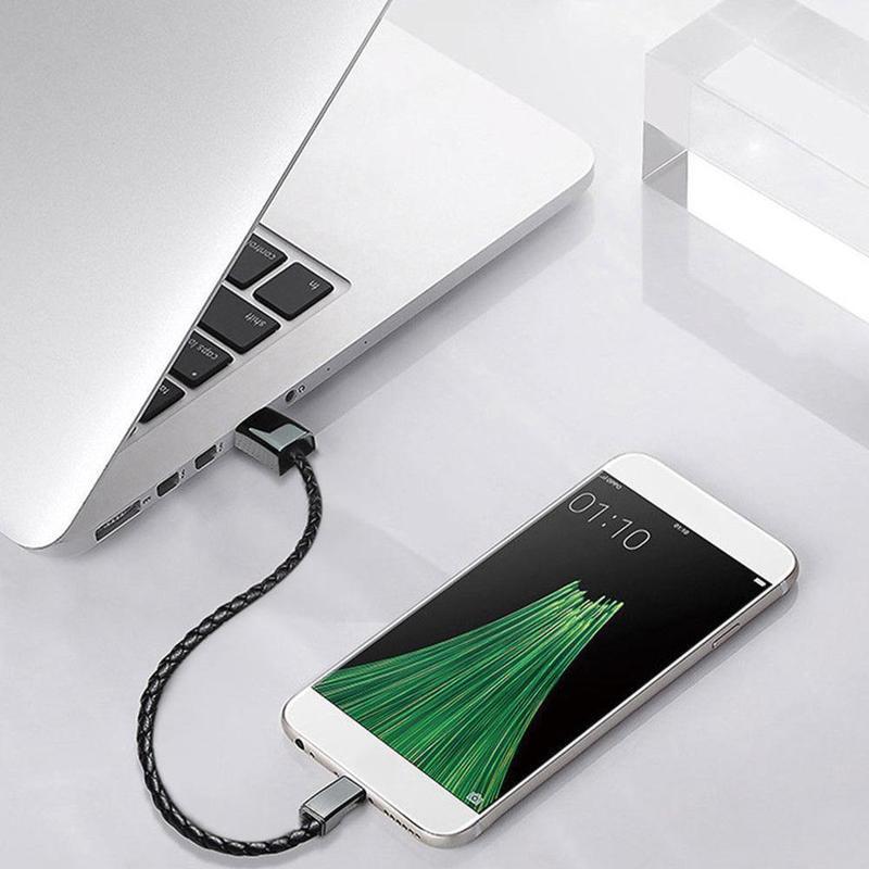 Leather Mini USB Bracelet Cable | Stylish & Portable Charging