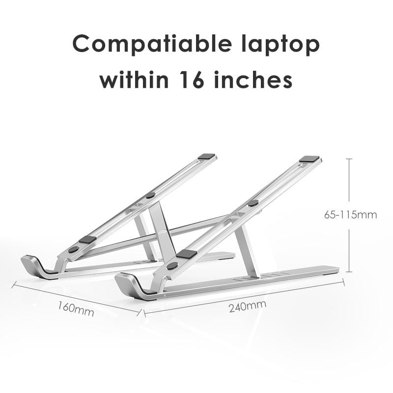 X Style Laptop Riser | Adjustable Aluminum Stand for Desks