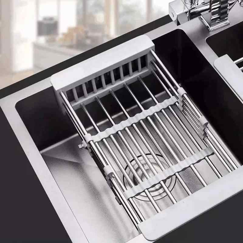 Retractable Sink Drainer Rack | Stainless Steel & Space-Saving