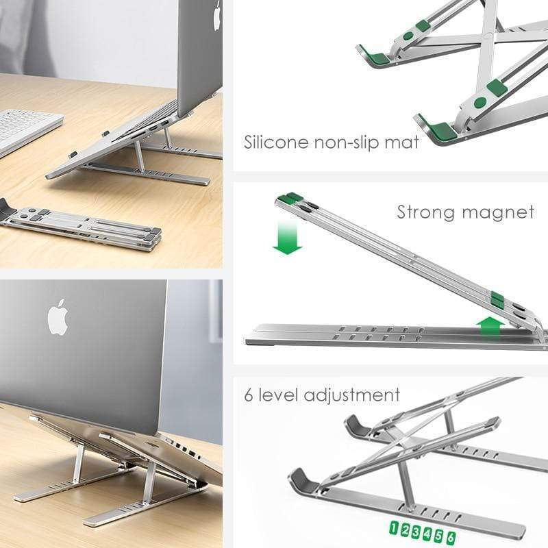 X Style Laptop Riser | Adjustable Aluminum Stand for Desks