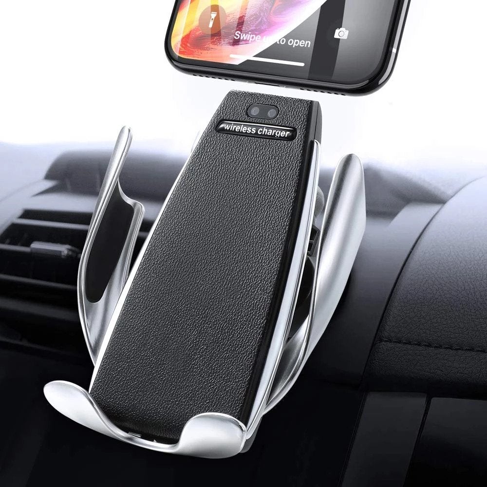 Automatic Clamping Car Charger | Wireless Charging & Secure Hold